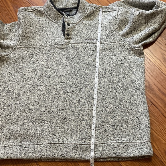 Eddie Bauer men’s radiator fleece snap front pullover grey sweater plus sz XXL - Picture 12 of 13